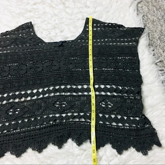 Lane Bryant Bohemian Crochet Olive Green Size 14 - Picture 11 of 13